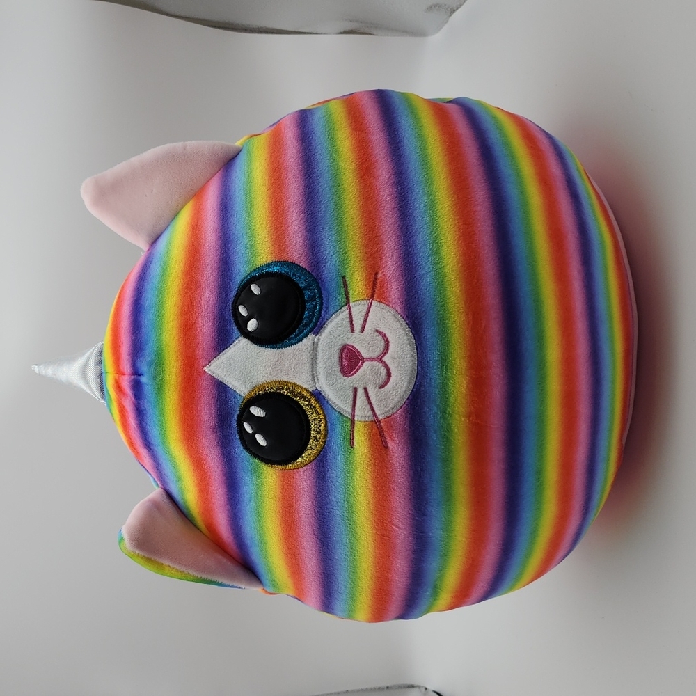 Ty Squish-a-Boos Cat Heather 14 inch Super Soft Plush